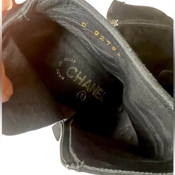Chanel CC Platform Cap-Toe Booties size 36 $1800 - Picture 6 of 13